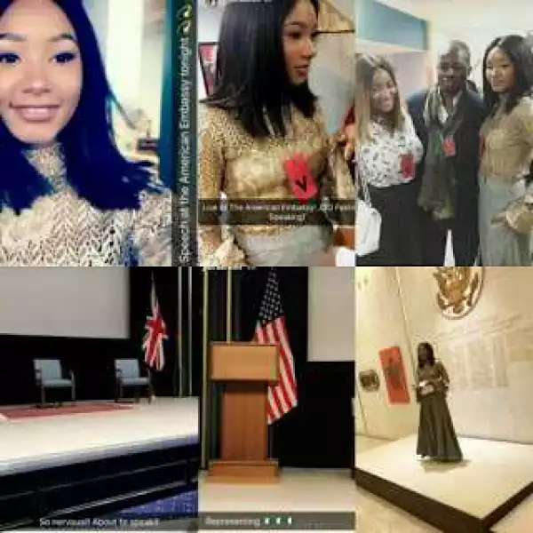 19-Year-Old Temi Otedola Delivers Speech At The American Embassy In UK (Photos)